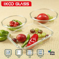 Hot sale BPA Free Promotional glass food container / Round glass kitchenware / food containers factory